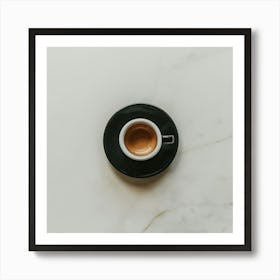 Coffee Cup On A White Surface 1 Art Print