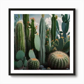 Cactus Garden 1 Art Print