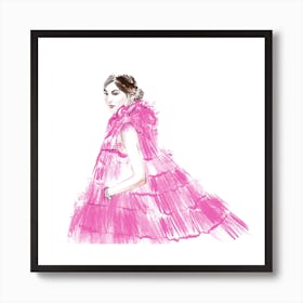 Pink Dress Art Print