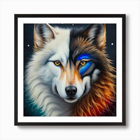 Wolf Painting Print Art Print