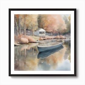 Fishing at the Pond Art Print