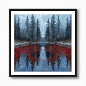 River In The Woods Art Print