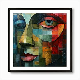 Abstract Of A Face 2 Art Print