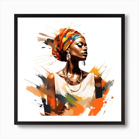 African Femela Faces Csaba Fikker 2 Art Print