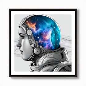 Space Woman Art Print