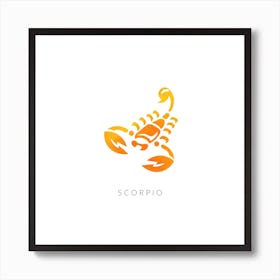 Scorpio Zodiac Square Art Print