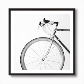 Ride My Bike Black And White Square Art Print