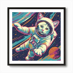 Cat In Space 2 Art Print