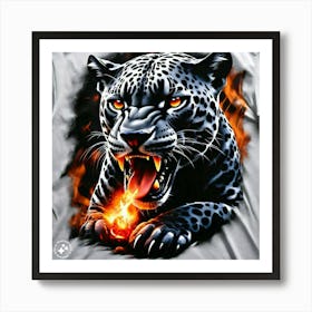 T-shirt black Jaguar Art Print