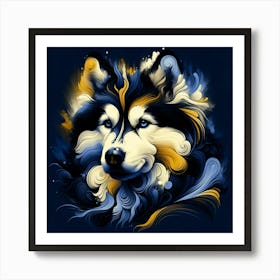Siberian Husky 01 Art Print