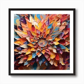 Abstract Flower Painting Art Print