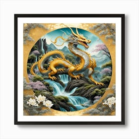 golden dragon Art Print