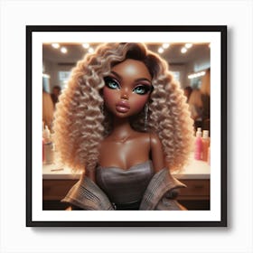 Doll In A Salon Art Print