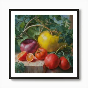 Oranges And Tomatoes Art Print