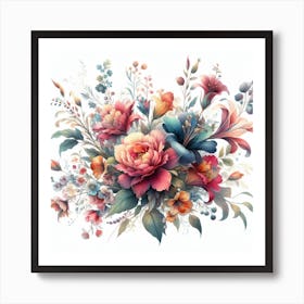 A Bouquet Of Flowers Art Print
