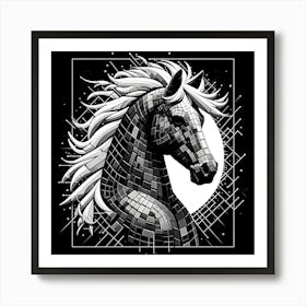 Mosaic Horse Art Print