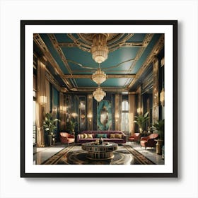 Deco Living Room Art Print