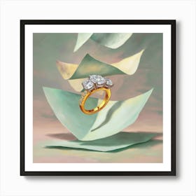 Diamond Engagement Ring Art Print