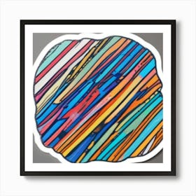 1000014041 Colored lines Art Print