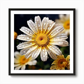 Daisy In The Rain Art Print