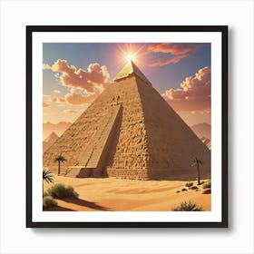 Pyramids Of Giza 3 Art Print