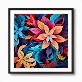 Abstract Floral Background Art Print