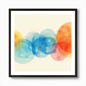 Watercolor Circles Art Print