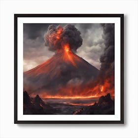 Volcano Eruption Art Print