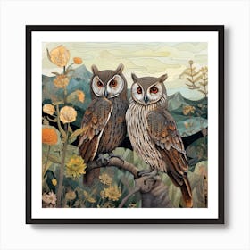 Bird In Nature Eastern Screech Owl 2 Art Print