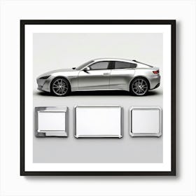 Mock Up Blank Plates Vehicle Customizable Registration Auto Metal Template Unprinted Clea (26) Art Print