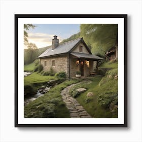 Cottage In The Woods 1 Art Print