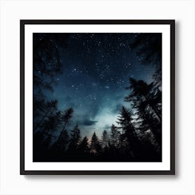 Breaking Light From The Forest Art Print
