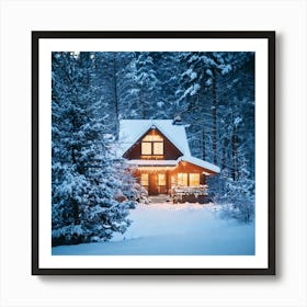 Firefly Magical Christmas House At The Snowy Forest Edge 71974 Art Print