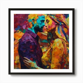 Polygonal Love Art Print