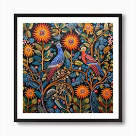 Birds In A Tree 1 Art Print