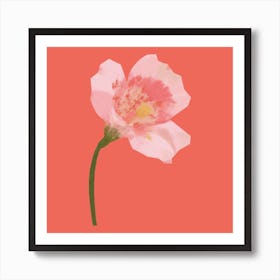 Cutout Flower Square Art Print