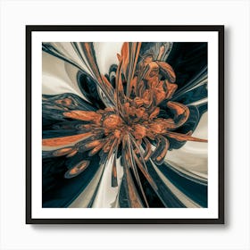 Abstract Flower 1 Art Print