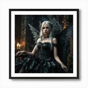 Black Fairy Art Print