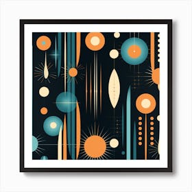 Retro Abstract Pattern 1 Art Print