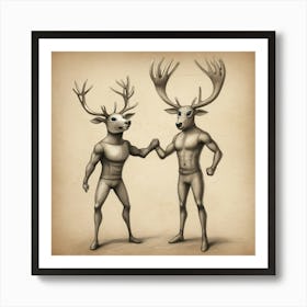 Two Deer Art Print