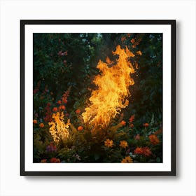 Fire In The Garden Art Print