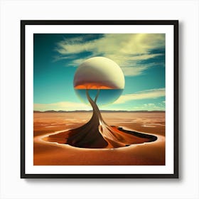 Tree In The Desert Art Print