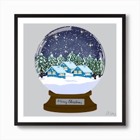 Christmas Glass Globe Art Print