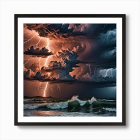 Lightning In The Sky Art Print