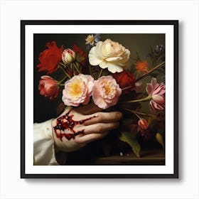 'Blood And Flowers' Art Print