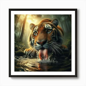 Tiger In The Forest 6 Art Print