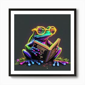 Frog With Glasses Art Print