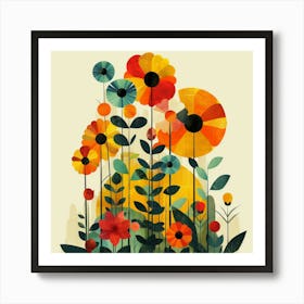 Flowers In The Garden Art Print