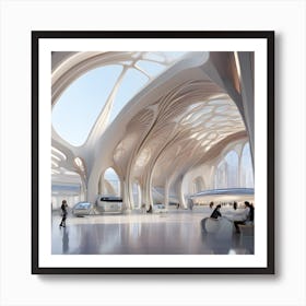 Futuristic Train Station Art Print