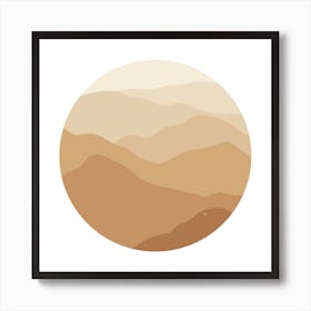 Beige Hills Art Print